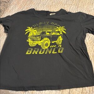 Women’s Graphic Tee - Black with Yellow FORD Design SIZE XL